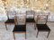 Sedie da pranzo Mid-Century in teak e vinile nero per Usata, set di 4, Immagine 2