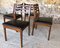 Mid-Century Teak & Black Vinyl Dining Chairs for Meredew, Set of 4, Image 9