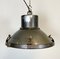 Industrial Aluminum & Glass Ceiling Lamp, 1960s 2