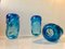 Blue Glass Vases by Jan Beranek for Skrdlovice, 1960s, Set of 3, Image 3