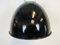 Industrielle Deckenlampe aus schwarzer Emaille & Porzellan, 1950er 6
