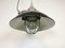 Industrial Black Enamel & Cast Iron Cage Ceiling Lamp, 1950s 10