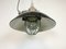 Industrielle Deckenlampe aus schwarzer Emaille & Gusseisen, 1950er 10