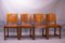 Art Deco English Oak & Leather Dining Chairs, 1930s, Set of 4 1