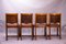 Englische Art Deco Esszimmerstühle aus Eichenholz & Leder, 1930er, 4er Set 11