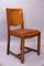 Art Deco English Oak & Leather Dining Chairs, 1930s, Set of 4 2