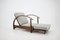 Art Deco Adjustable and Convertible Armchair, Czechoslovakia, 1930s 5