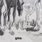 Yves Brayer, Cavalli sullo sfondo dello stagno, 1980, matita, inchiostro e acquerello, Immagine 13