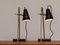 Schwarze Italienische Tischlampen aus Messing in Bogenform von Stilnovo, 1950er, 2er Set 2
