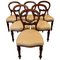 Antique Victorian Mahogany Balloon Back Dining Chairs, Set of 6 1
