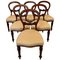 Antique Victorian Mahogany Balloon Back Dining Chairs, Set of 6, Image 1