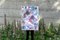 Natalia Roman, Vivid Cool Tone Curves, Graffiti Style Acrylic Painting on Paper, 2020 6