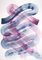Natalia Roman, Minimalist Blue and Purple Brushstrokes, Acrylic on Paper, 2021, Image 1