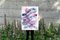 Natalia Roman, Minimalist Blue and Purple Brushstrokes, Acrylic on Paper, 2021 6