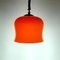 Vintage Red Glass Pendant Lamp, Italy, 1960s 3