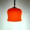 Vintage Red Glass Pendant Lamp, Italy, 1960s, Image 3