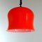 Vintage Red Glass Pendant Lamp, Italy, 1960s, Image 1