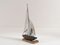 Walnuss Ornament Segelboot Modell, 1900er 4