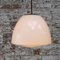 Mid-Century Industrial White Opaline Glass Ceiling Lamp with Brass Top 6