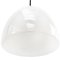 Mid-Century Industrial White Opaline Glass Ceiling Lamp with Brass Top 2