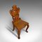 Antique Scottish Victorian Oak Shield Back Side Chairs, 1880, Set of 2 7