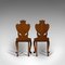 Antique Scottish Victorian Oak Shield Back Side Chairs, 1880, Set of 2 6