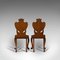 Antique Scottish Victorian Oak Shield Back Side Chairs, 1880, Set of 2, Image 6