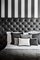 Happy Pillow Soft Velvet Cushion with Black and White Fringes by Lorenza Briola for Lo Decor 2