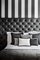 Happy Pillow Soft Velvet Cushion with Black and White Fringes by Lorenza Briola for Lo Decor, Image 2