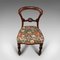 Antike englische viktorianische Esszimmerstühle mit Schnallen aus Nussholz, 2er Set 7