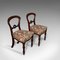 Antike englische viktorianische Esszimmerstühle mit Schnallen aus Nussholz, 2er Set 6