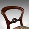 Antique English Victorian Walnut Buckle Back Dining Chairs, Set of 2 8