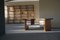 Large Freestanding European Desk in Oak and Grey Laminate, 1940s 3