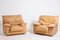 Vintage Italian Camel Leather Armchairs, Set of 2, Image 1
