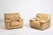 Vintage Italian Camel Leather Armchairs, Set of 2, Image 7