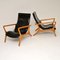 Vintage Leather Armchairs in the Manner of Vladimir Kagan, 1960s, Set of 2 4