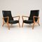 Vintage Leather Armchairs in the Manner of Vladimir Kagan, 1960s, Set of 2 2