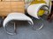 Italian Metal and Bouclé Fabric S-Shaped Slipper Chairs from IFF, 1970s, Set of 2 2