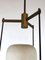 Brass and Opaline Glass Pendant Lamp from Stilnovo, 1950s 2