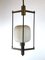Brass and Opaline Glass Pendant Lamp from Stilnovo, 1950s 14