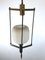 Brass and Opaline Glass Pendant Lamp from Stilnovo, 1950s 13