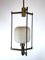 Brass and Opaline Glass Pendant Lamp from Stilnovo, 1950s 10