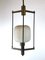 Brass and Opaline Glass Pendant Lamp from Stilnovo, 1950s 9