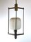 Brass and Opaline Glass Pendant Lamp from Stilnovo, 1950s, Image 9