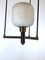 Brass and Opaline Glass Pendant Lamp from Stilnovo, 1950s 8