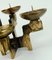 Brutalistischer Mid-Century Kerzenständer aus Bronze mit 4 Armen 7