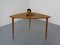 Dreieckiger Mid-Century Teak Beistelltisch, 1960er 16