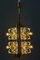 Lámpara de araña de vidrio y latón, Viena, años 60, Imagen 11