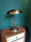 Holz & Messing Tischlampe, 1930er 3