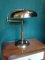 Wood & Brass Table Lamp, 1930s, Image 1